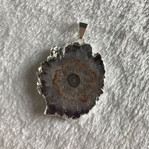 Stalactite slice pendant